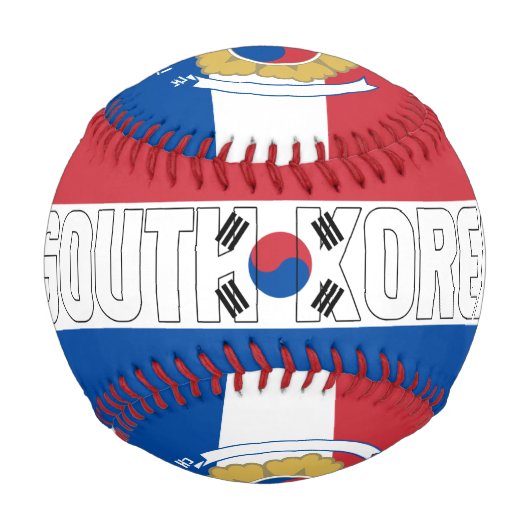 Südkorea - Patriotische Flagge und Wappen Baseball (Vorderseite)