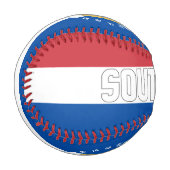 Südkorea - Patriotische Flagge und Wappen Baseball (Vorderseite Links)