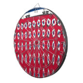 Südkorea Polka Dot Flag Art Design: Eine rote Basi Dartscheibe (Vorderseite rechts)