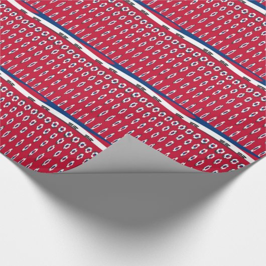 Südkorea Polka Dot Flag Art Design: Eine rote Basi Geschenkpapier (Ecke)