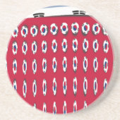Südkorea Polka Dot Flag Art Design: Eine rote Basi Getränkeuntersetzer (Vorne)