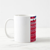 Südkorea Polka Dot Flag Art Design: Eine rote Basi Kaffeetasse (Links)