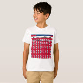 Südkorea Polka Dot Flag Art Design: Eine rote Basi T-Shirt (Vorne ganz)