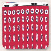 Südkorea Polka Dot Flag Art Design: Eine rote Basi Untersetzer (Vorderseite)