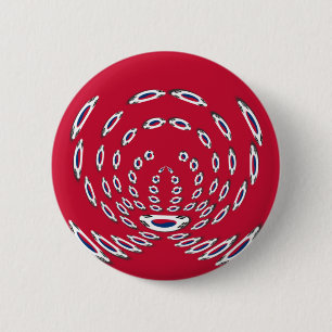 Südkorea Polka Dot Flagge Button