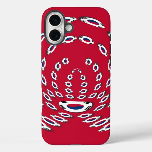 Südkorea Polka Dot Flagge Case-Mate iPhone Hülle (Rückseite)