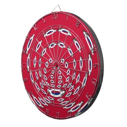 Südkorea Polka Dot Flagge Dartscheibe (Vorderseite rechts)