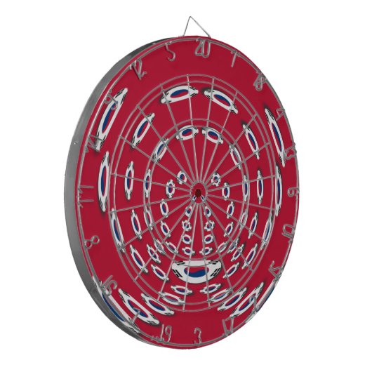 Südkorea Polka Dot Flagge Dartscheibe (Vorderseite Links)