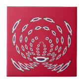 Südkorea Polka Dot Flagge Fliese (Vorderseite)