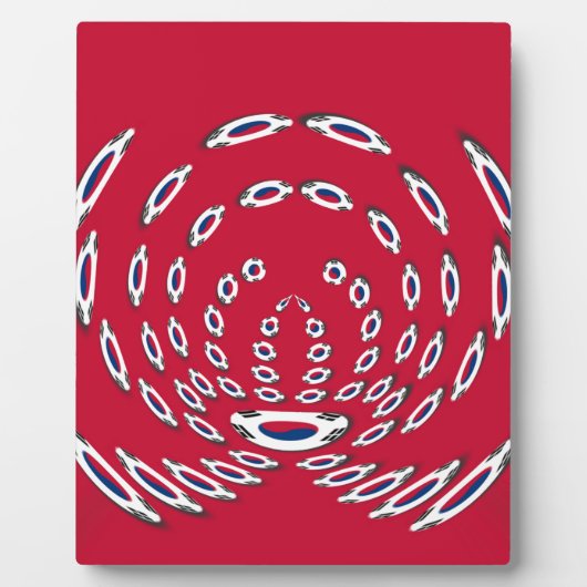 Südkorea Polka Dot Flagge Fotoplatte (Vorderseite)