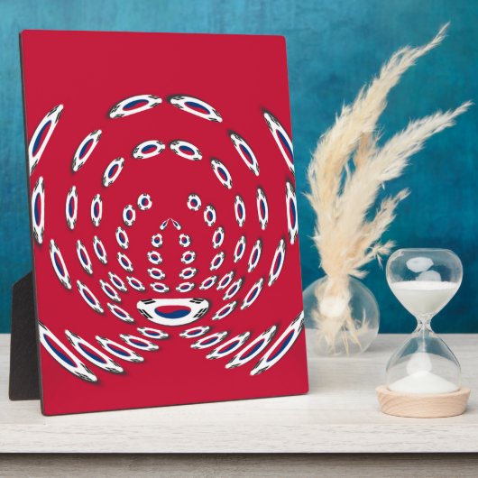 Südkorea Polka Dot Flagge Fotoplatte (Seite)