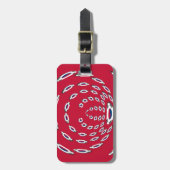 Südkorea Polka Dot Flagge Gepäckanhänger (Vorderseite vertikal)