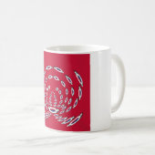 Südkorea Polka Dot Flagge Kaffeetasse (VorderseiteRechts)