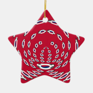 Südkorea Polka Dot Flagge Keramik Ornament