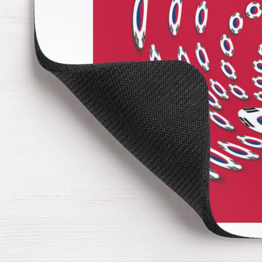 Südkorea Polka Dot Flagge Mousepad (Ecke)