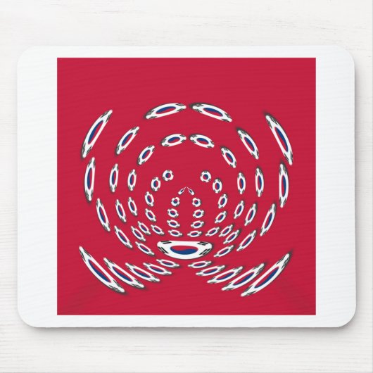 Südkorea Polka Dot Flagge Mousepad (Vorne)