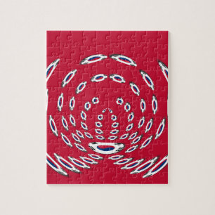 Südkorea Polka Dot Flagge Puzzle