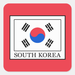 Südkorea Quadratischer Aufkleber