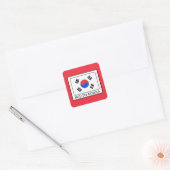 Südkorea Quadratischer Aufkleber (Umschlag)