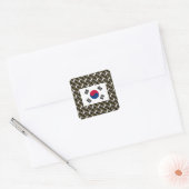 SÜDKOREA QUADRATISCHER AUFKLEBER (Umschlag)