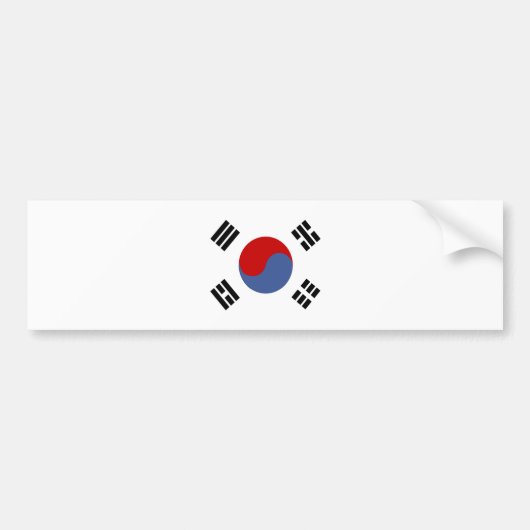 Südkorea-Qualitäts-Flagge Autoaufkleber (Vorne)