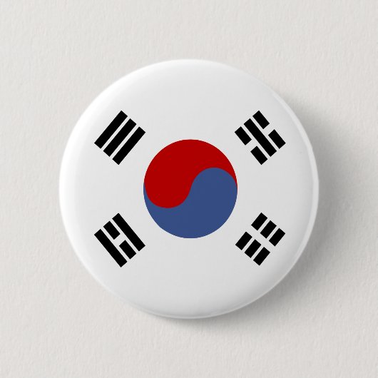Südkorea-Qualitäts-Flagge Button (Vorderseite)