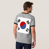 Südkorea-Qualitäts-Flagge T-Shirt (Schwarz voll)
