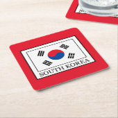 Südkorea Rechteckiger Pappuntersetzer (angewinkelt)