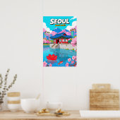 Südkorea Reise Pop Art Poster (Küche)