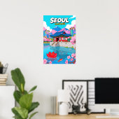 Südkorea Reise Pop Art Poster (Heimbüro)