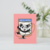Südkorea Rhythmische Gymnastik Panda Postkarte (Stehend Vorderseite)