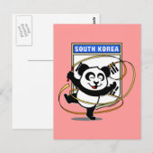 Südkorea Rhythmische Gymnastik Panda Postkarte (Vorne/Hinten)