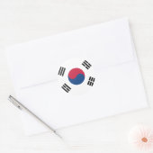 Südkorea Runder Aufkleber (Umschlag)