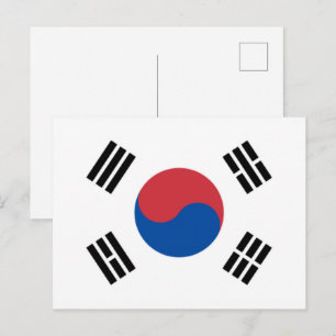 Südkorea Seoul Asien Koreanische Flagge Reise Feiertagspostkarte