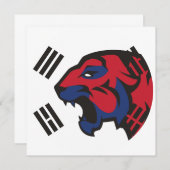 Südkorea Sibirier-Tiger Südkoreanischer Staat Einladung (Vorne/Hinten)