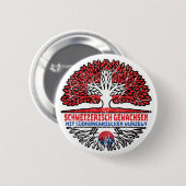Südkorea Südkoreanisch Schweizer Schweiz Baum Button (Vorne & Hinten)