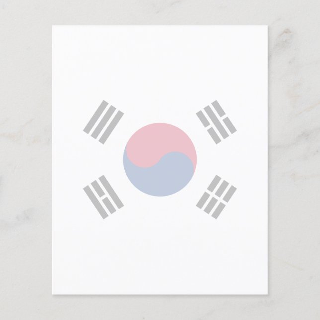 Südkorea - Südkoreanische Flagge (Vorderseite)