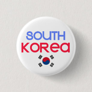 Südkorea und a (südkoreanische Flagge) Button
