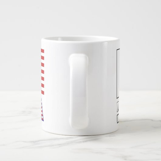 Südkorea und die USA-Flaggen Jumbo-Tasse (Rückseite)