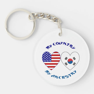 Südkorea und die USA hören My Country My Herkunft Schlüsselanhänger