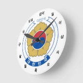 Südkorea und Koreanische Flaggenmode / chinesisch Runde Wanduhr (Winkel)