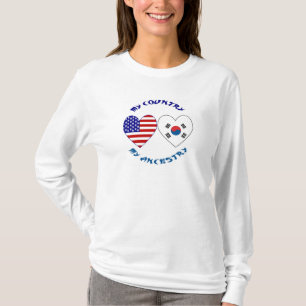 Südkorea und USA Mein Land Mein Herkunftsland  T-Shirt