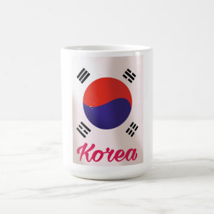 Südkorea Vintage Reiseplakat Kaffeetasse