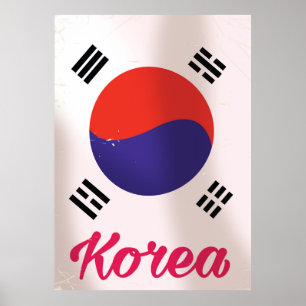 Südkorea Vintage-Reiseposter Poster