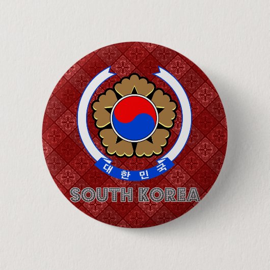 Südkorea-Wappen Button (Vorderseite)