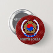 Südkorea-Wappen Button (Vorne & Hinten)