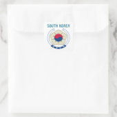 SÜDKOREA-Wappen Quadratischer Aufkleber (Tasche)