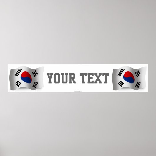 Südkorea Waving Flag Banner Poster (Vorne)