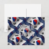 Südkorea Waving Flag Postkarte (Vorne/Hinten)