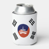 Südkorea Weihnachten im Flaggenstaat: Frohe Weihna Dosenkühler (Kanne Vorderseite)